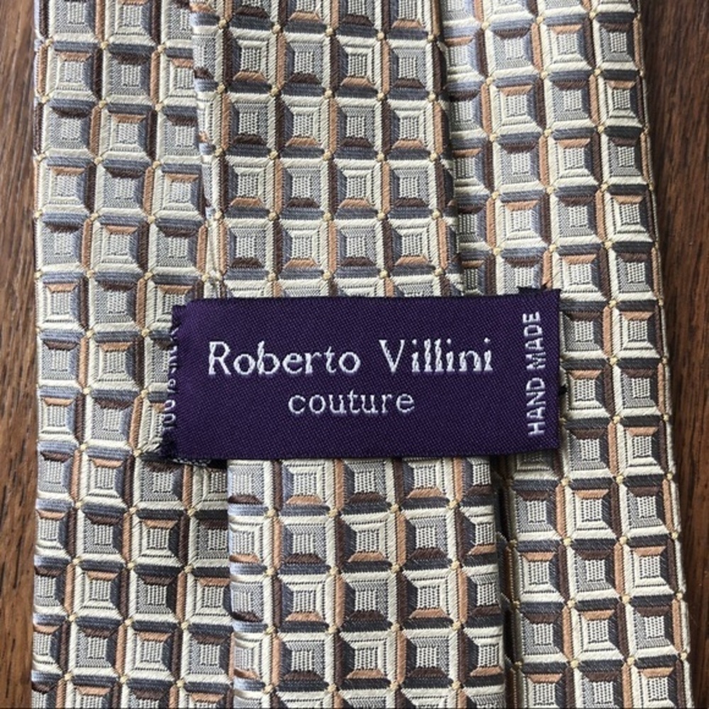Roberto Villini Couture Silk Hand Made Tie